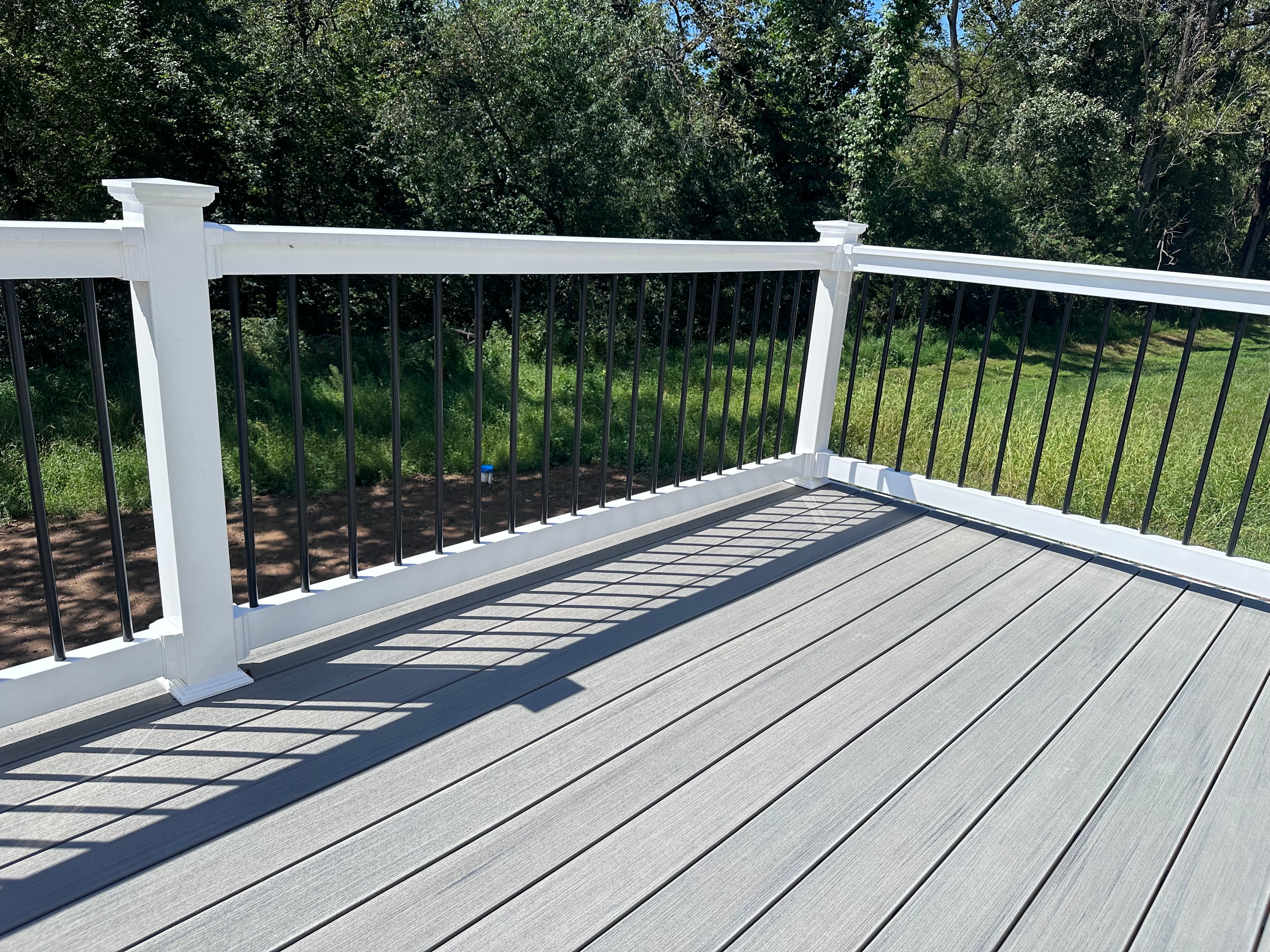 Backyard deck with outdoor seating
