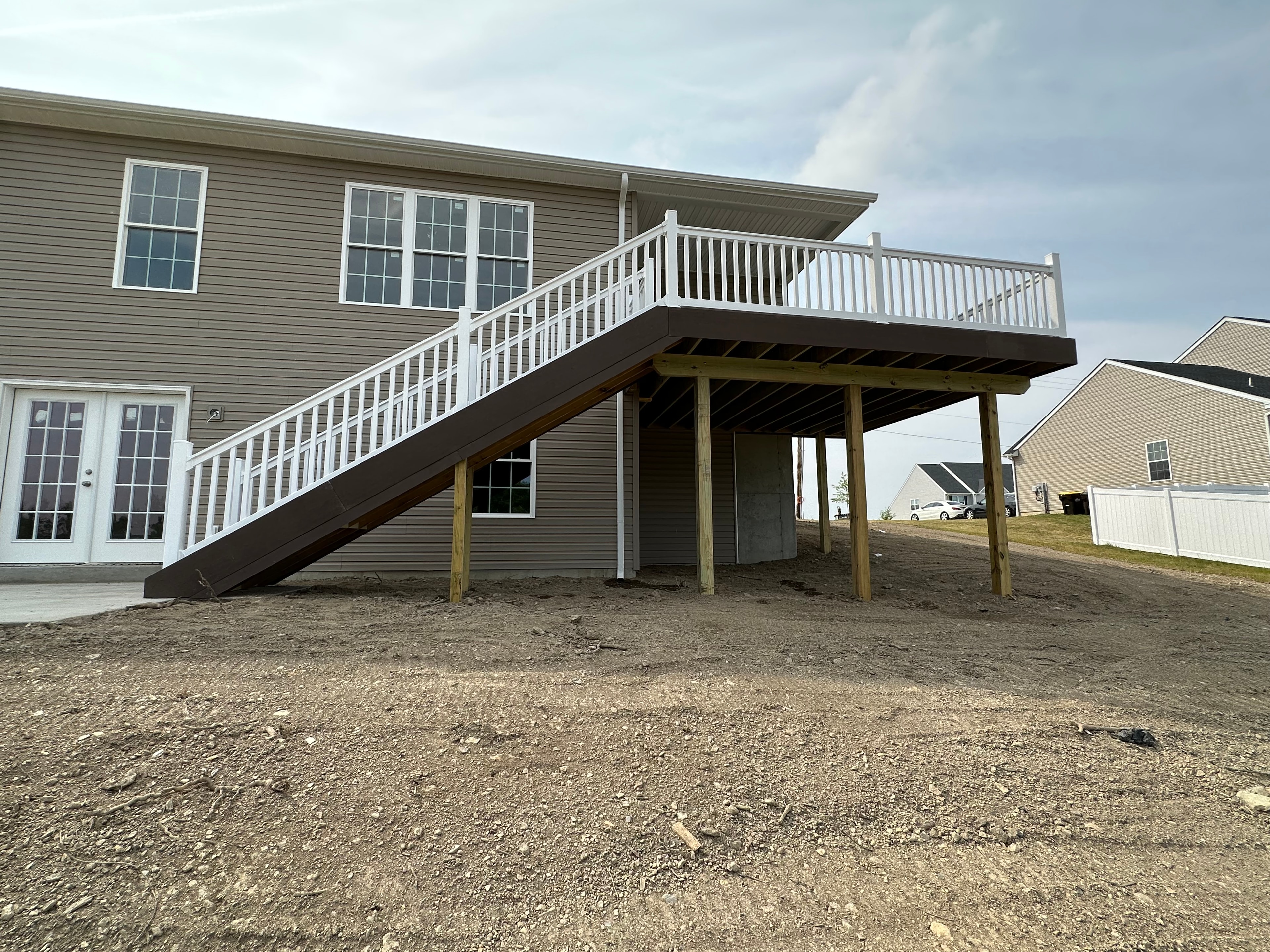 Residential deck craftsmanship detail